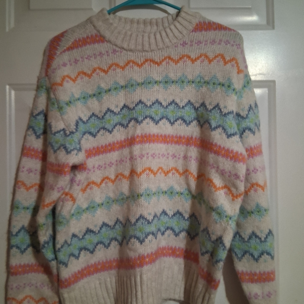 American Eagle Outfitters Multicolor Patterned Women's Sweater